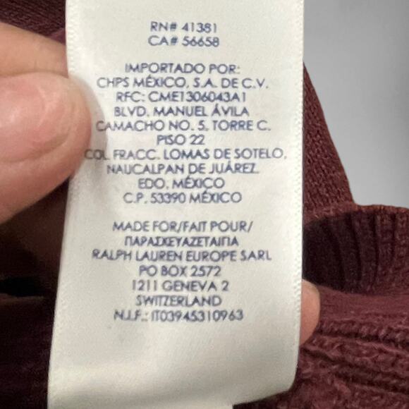 Chaps Ralph Lauren XXL Henley Dad Sweater With Elbow Pads Quarter Button D-15 - Picture 12 of 13